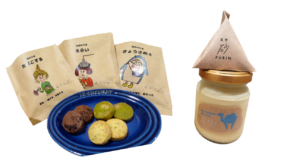 方言クッキーと砂プリン